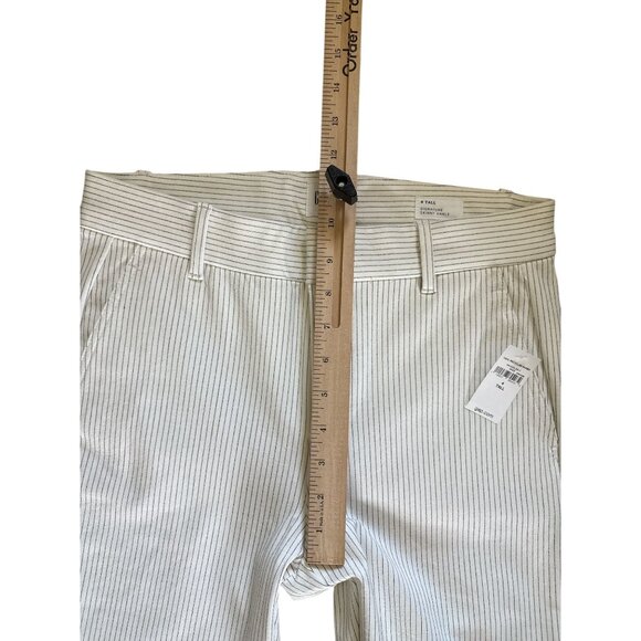 Gap Womens Signature Skinny Ankle Pants 4 Tall Off-White Pinstripe Work Office - Picture 7 of 9